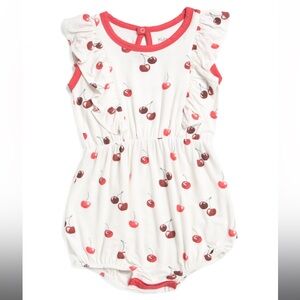 Kyte Baby Cherries Bubble Romper NWT